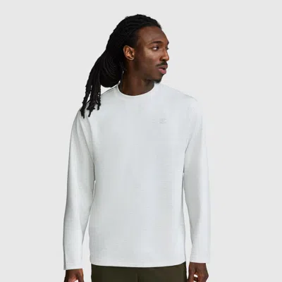 Champion Sport Long Sleeve Crewneck, C Logo In Platinum Silver Heather