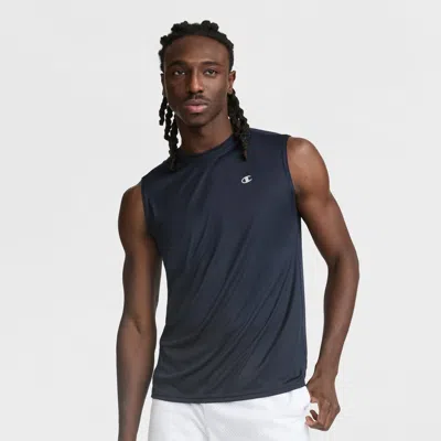 Champion Sport Muscle Tank, Reflective C Logo In Blue