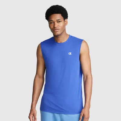 Champion Sport Muscle Tank, Reflective C Logo In Dazzling Blue