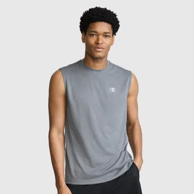 Champion Sport Muscle Tank, Reflective C Logo In Granite Heather