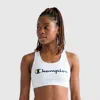 Champion Sports Bra, Script Logo In White