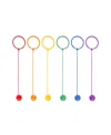 Champion Sports Swing Ball Set, Set Of 6 In Green,orange,purple,red,royal Blue