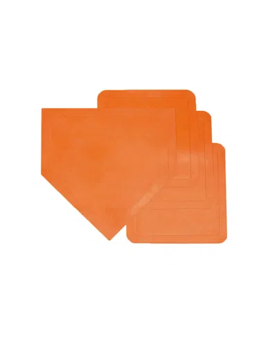 Champion Sports Throw Down Gym Base Set, Set Of 4 In Orange