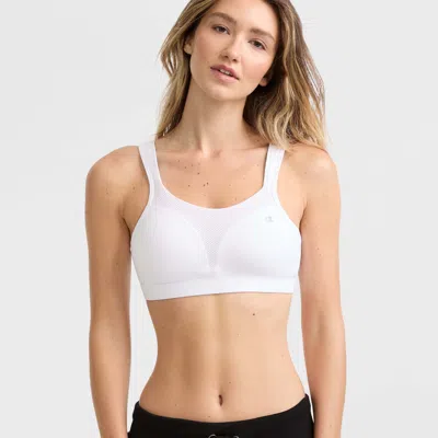 Champion Spot Comfort High-impact Sports Bra, C Logo In Gray