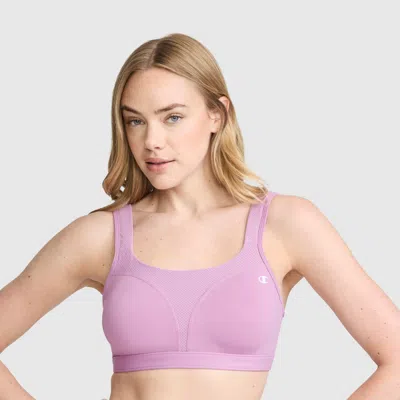 Champion Spot Comfort High-impact Sports Bra, C Logo In Smoky Grape