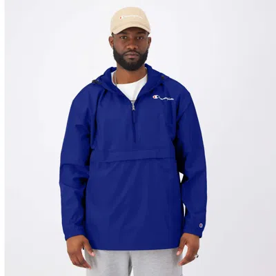 Champion Stadium Packable Jacket, Script Logo - Big & Tall In Blue