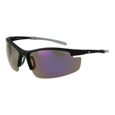 Champion Blue Stainless Steel Sunglasses In Black