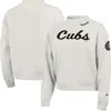 Champion Stone Chicago Cubs Triumph Tri-blend Sweatshirt In Gray