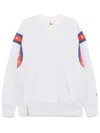 Champion Striped Sweatshirt In Grey