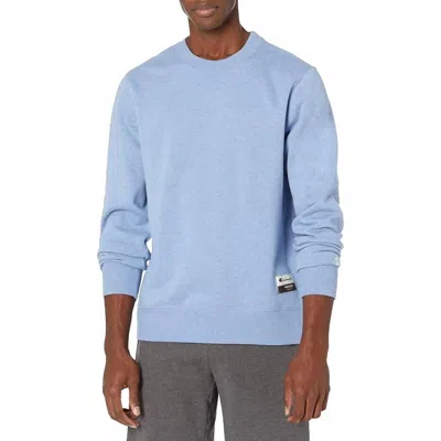 Champion Sueded Fleece Pullover Crew Neck Sweatshirt In Jazz Blue