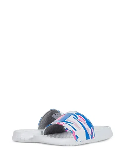 Champion Kids' Super Slide Camo-print Sandals In White