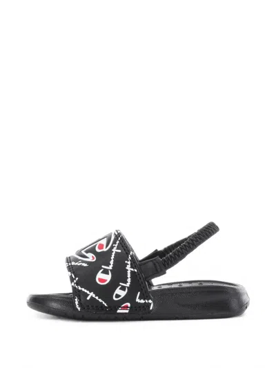 Champion Kids' Super Slide Warped Sandals In Black