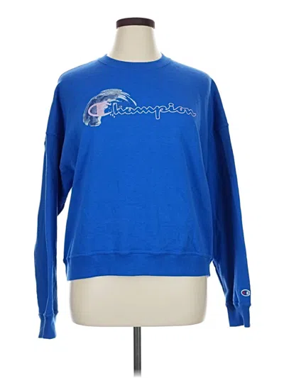 Pre-owned Champion Sweatshirt In Blue