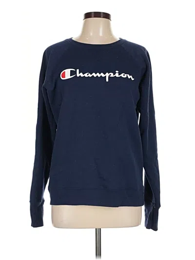 Pre-owned Champion Sweatshirt In Blue