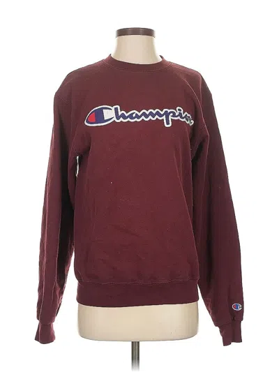 Pre-owned Champion Sweatshirt In Burgundy