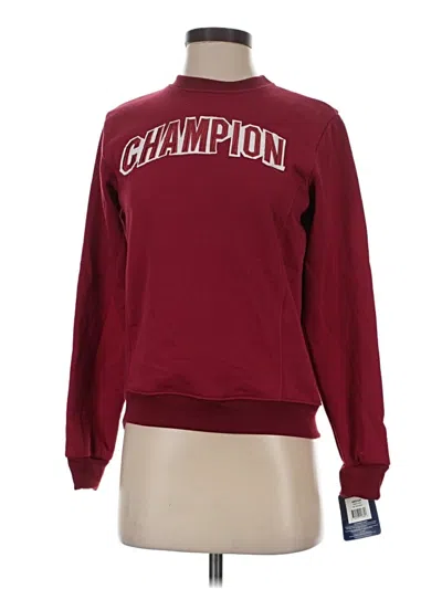 Pre-owned Champion Sweatshirt In Burgundy
