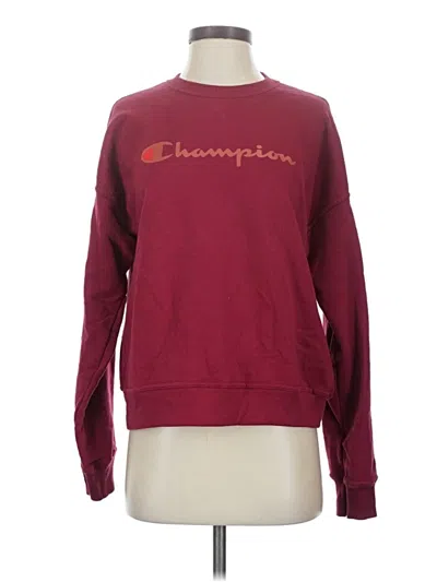 Pre-owned Champion Sweatshirt In Burgundy
