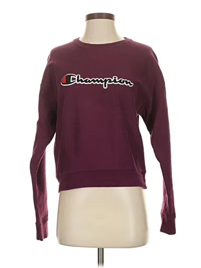 Pre-owned Champion Sweatshirt In Burgundy