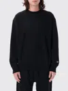 Champion Reverse Weave Crewneck Patch In Black