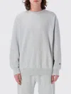 Champion Logo-patch Crew-neck Sweatshirt In Gray