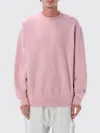 Champion Reverse Weave Crewneck Patch In Pink