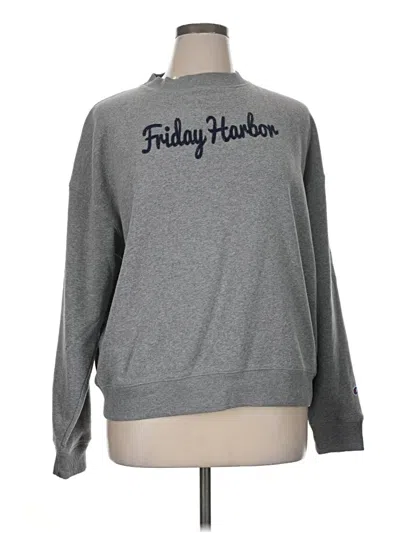 Pre-owned Champion Sweatshirt In Gray