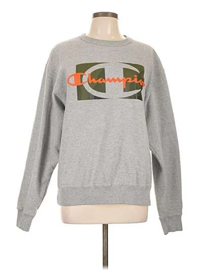 Pre-owned Champion Sweatshirt In Gray