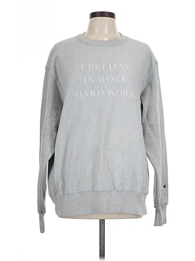 Pre-owned Champion Sweatshirt In Gray