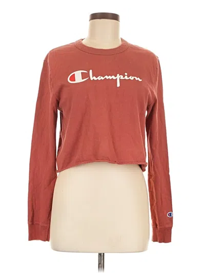 Pre-owned Champion Sweatshirt In Orange