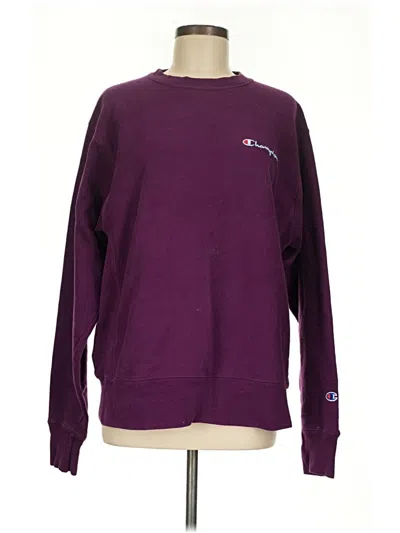 Pre-owned Champion Sweatshirt In Purple