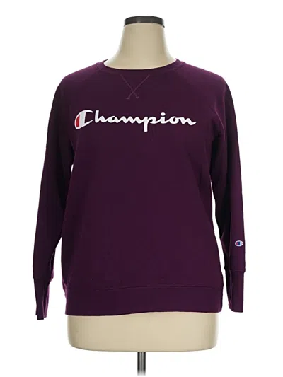 Pre-owned Champion Sweatshirt In Purple