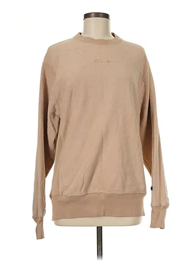 Pre-owned Champion Sweatshirt In Tan