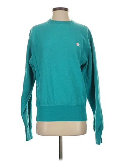 Pre-owned Champion Sweatshirt In Teal