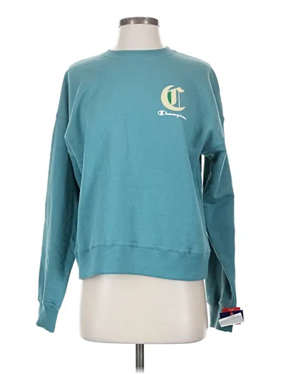 Pre-owned Champion Sweatshirt In Teal