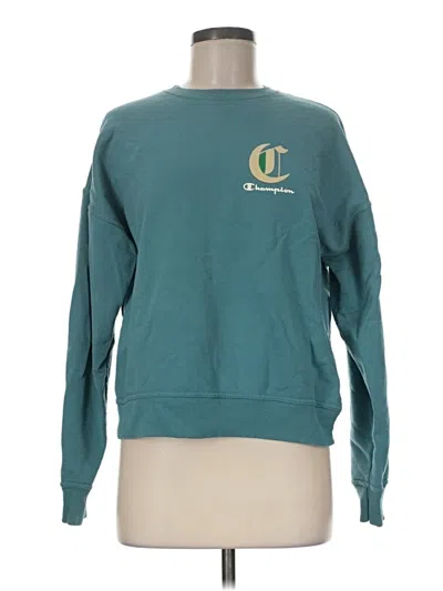Pre-owned Champion Sweatshirt In Teal