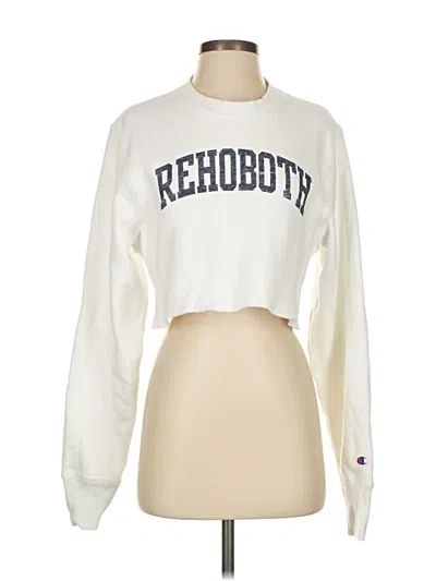 Pre-owned Champion Sweatshirt In White