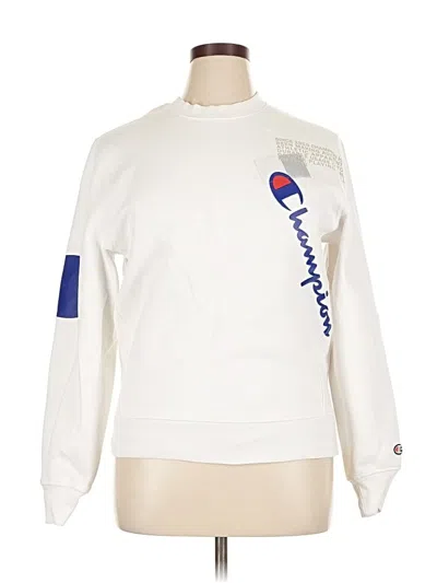 Pre-owned Champion Sweatshirt In White