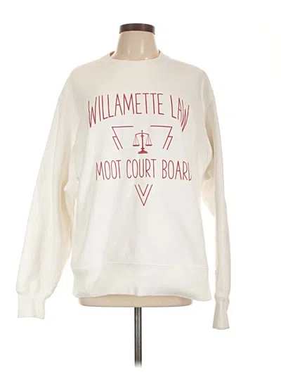 Pre-owned Champion Sweatshirt In White