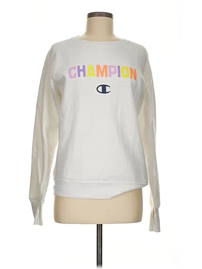 Pre-owned Champion Sweatshirt In White