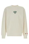 Champion White Crewneck Logo Sweatshirt In White