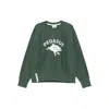 Champion Graphic Print Crew Neck Cotton Sweatshirt In Green