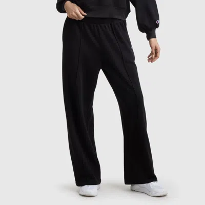 Champion Tackle Open Bottom Pant, C Logo In Black