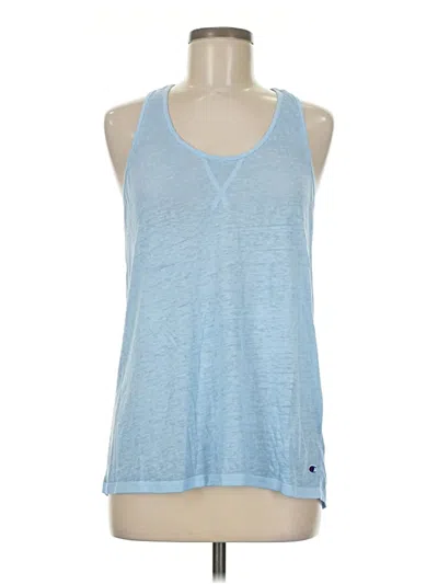 Pre-owned Champion Tank Top Blue Halter Neckline Tops