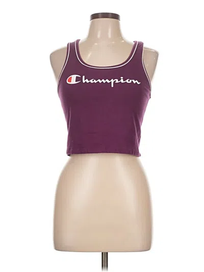Pre-owned Champion Tank Top Burgundy Strapless Neckline Tops