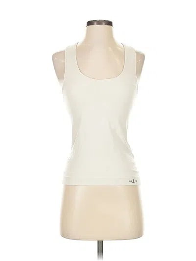 Pre-owned Champion Tank Top Ivory Strapless Neckline Tops In White
