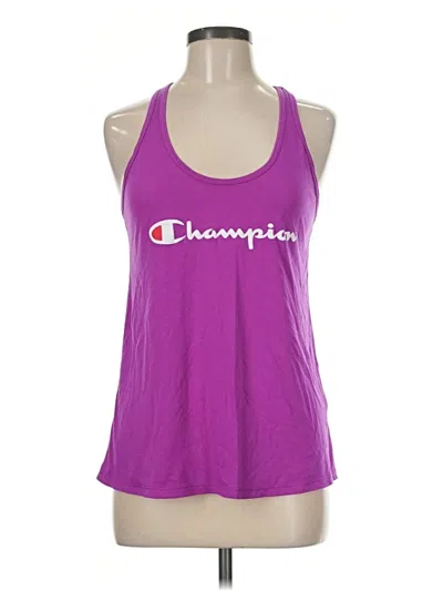 Pre-owned Champion Tank Top Purple Halter Neckline Tops