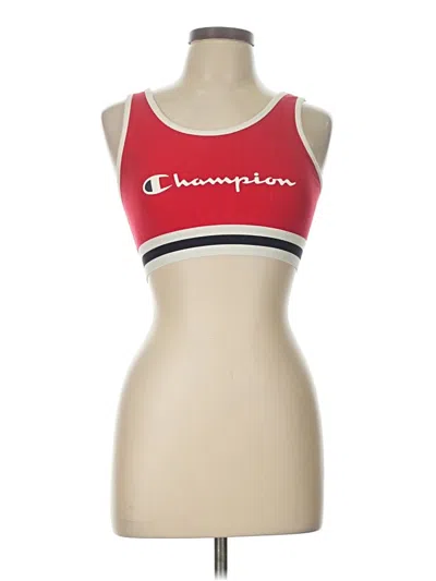 Pre-owned Champion Tank Top Red Strapless Neckline Tops