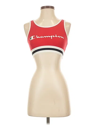 Pre-owned Champion Tank Top Red Strapless Neckline Tops