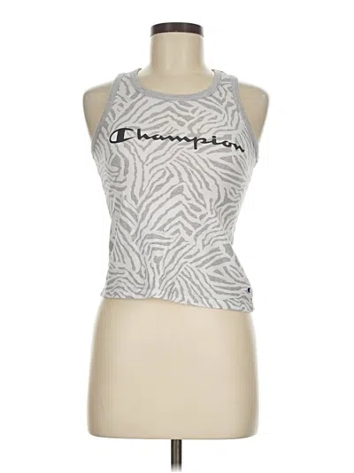 Pre-owned Champion Tank Top Silver Halter Neckline Tops