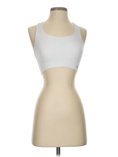 Pre-owned Champion Tank Top Silver Strapless Neckline Tops